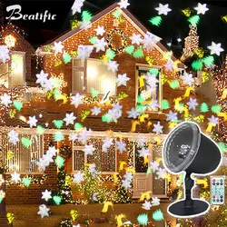 Luces LED de Navidad para exteriores, impermeables, decoraciones navideñas para jardín, proyector de Año Nuevo 2022