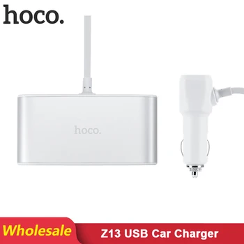

HOCO Z12 5 pcs/Lots Wholesale 5-in-1 Car USB Charger Universal Dual USB Fast Charging For iPhone 11 Samsung Xiaomi Phone In Car
