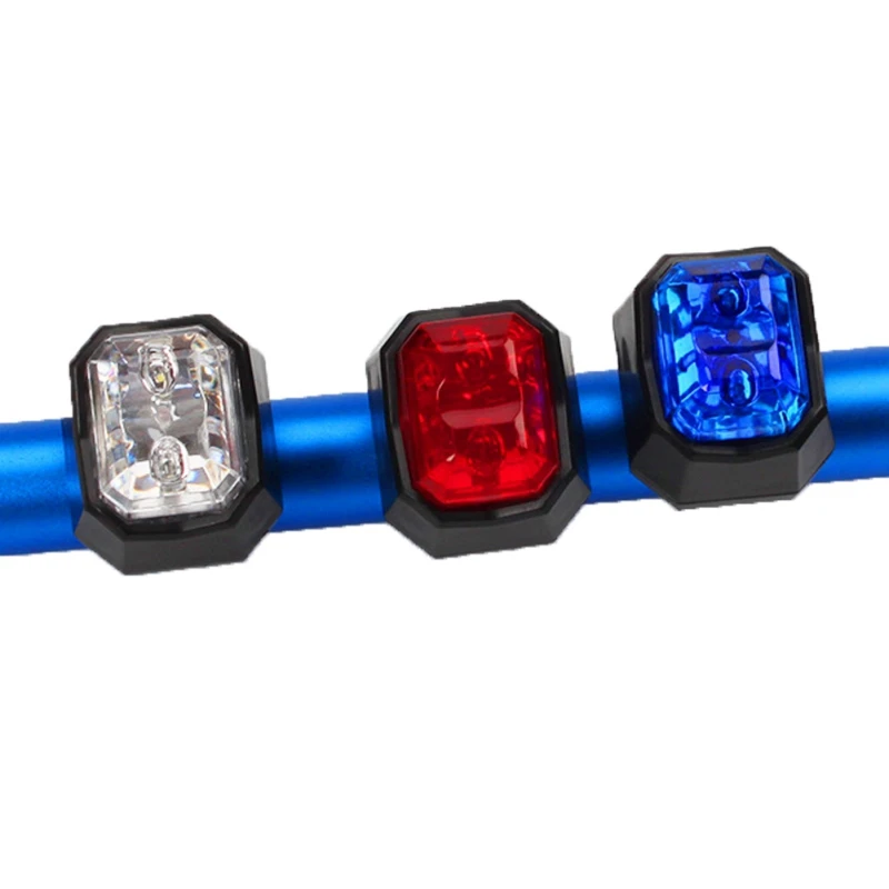 Discount USB Waterproof Bike Bicycle Cycling Front Rear Tail Helmet Red Flash Safety Lights Bicycle Warning Lamp Safety Warning Light 2