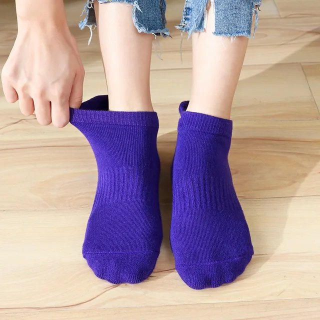 High Quality Women's Yoga Socks Fitness Pilates Socks Non-Skid  Dance Socks Breathable Cotton Socks Towel Bottom Customized 2