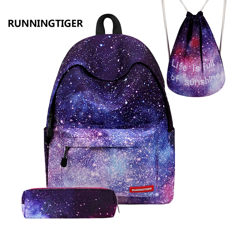 RUNNINGTIGER женский рюкзак для девочек школьные сумки с принтом Mochila рюкзаки