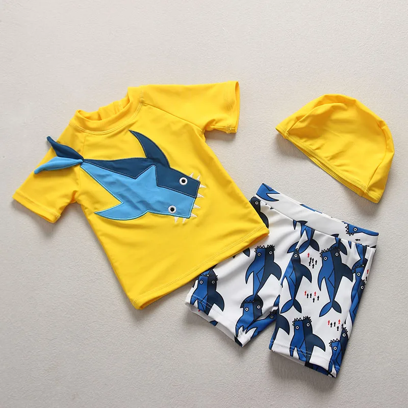 H18179 Swimsuit Kids UV Protection Baby Bathing Suit Long Sleeve Summer One Piece Beach Boy Bath Clothes Swimming Suits for Boys - Цвет: H18179