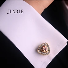 JUNBIE рубашка запонки для мужчин дизайнерское ожерелье золотистого цвета запонка Кнопка мужская мода высокого качества Мода роскошная свадьба