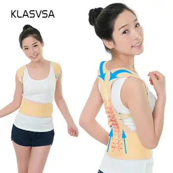 

KLASVSA Adjustable Magnet Back Orthopedic Belt Men Women Shoulder Corset For The Back Posture Corrector Braces Supports Bandage