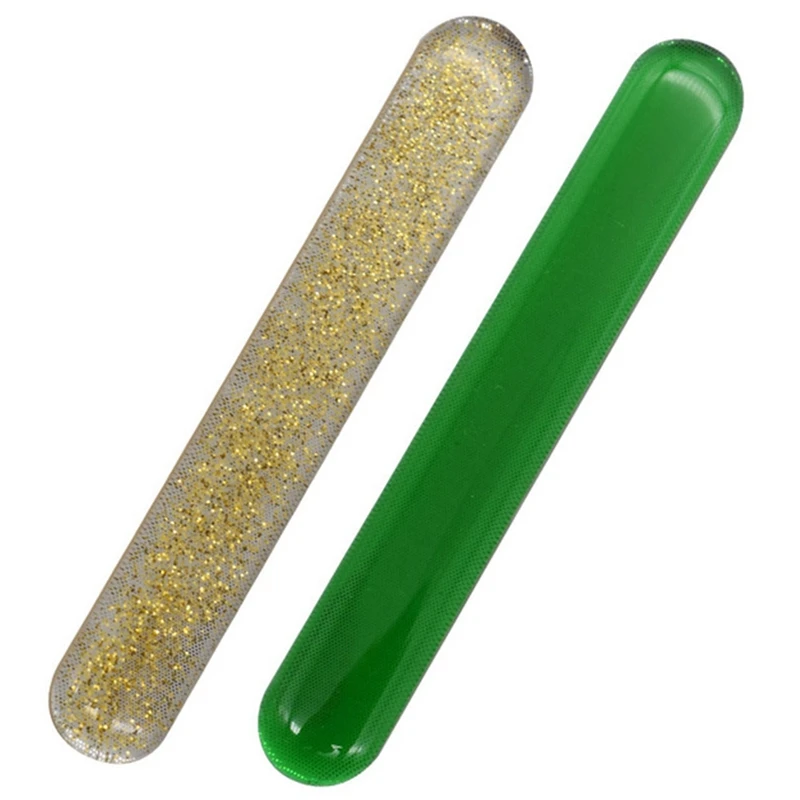 Фото Стеклянная пилка для ногтей 2 шт. блестящий нано мини-буфер с портативным чехлом