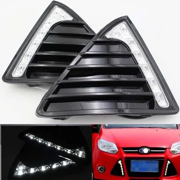 

car fog light DRL daytime running light Bumper Front Fog lamp with dimming style Relay for Ford Focus 3 2012 2013 2014 12v led