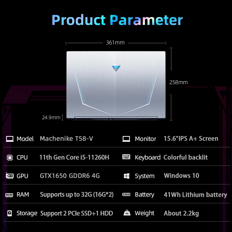 MachenikeゲーミングPCインテル i5-10500H + GTX1650