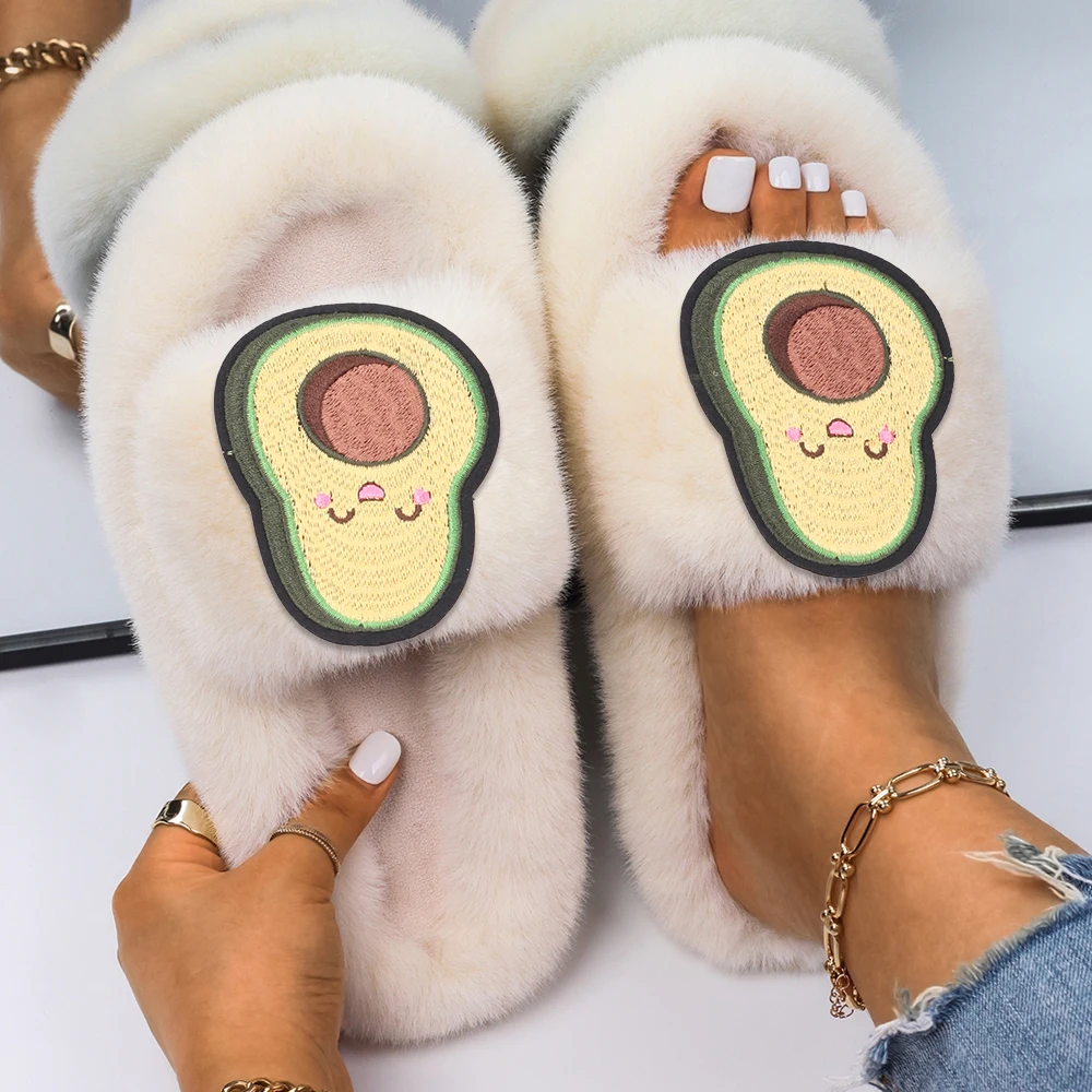 

Fluffy Slippers Ladies Flip Flops Faux Fur Fuzzy Slides Plush Sandals Luxury Cute Decor Home Slippers Female Shoes New Arrival