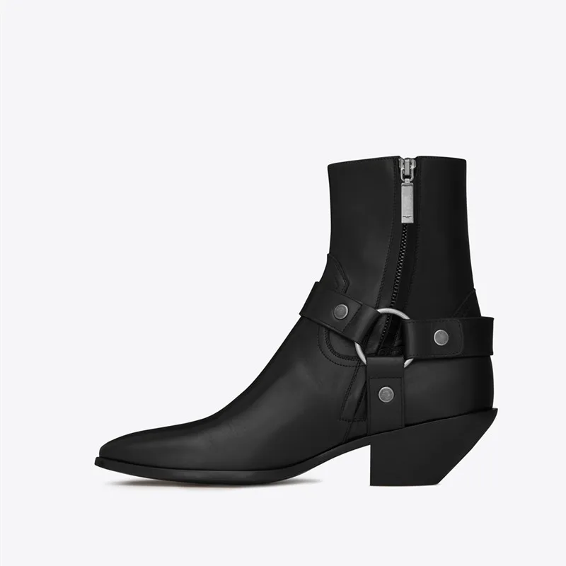 3 zip black Новые модные женские ботинки черные, коричневые замшевые ковбойские сапоги Вестерн на среднем каблуке с острым носком Botas Mujer - Цвет: 3 zip black