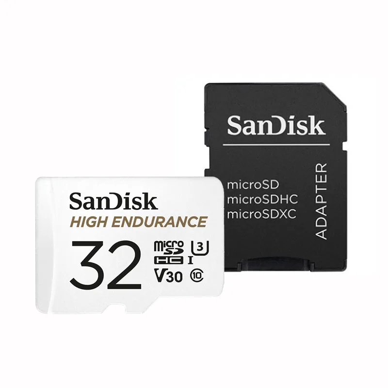 SQQNR-032G-KT2 SanDisk высокопрочная Micro SD 128 ГБ 32 ГБ 64 Гб 256 ГБ U3 V30 4K Micro SD карта памяти SD/TF флэш MicroSD карта для монитора видео - Емкость: SQQNR-032G-KT2