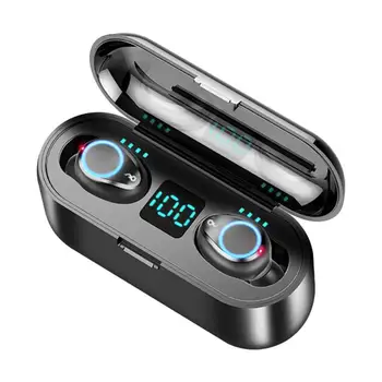 

TWS large capacity Wireless Earphone Bluetooth Earbud Touch Control LED Power Display HIFI Stereo with Flash
