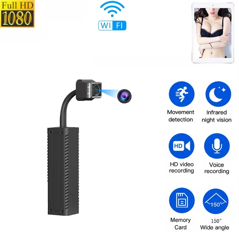 1080P HD Smart Telescopic WIFI Mini Camera PIR Human Body Induction Recording Home Security Surveillance Phone Remote Monitor |