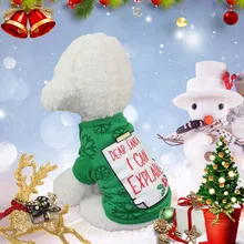 Рождественская футболка для косплея собак для домашних животных, Полиэстеровая футболка, праздничная тематическая одежда для питомца, одежда для собак