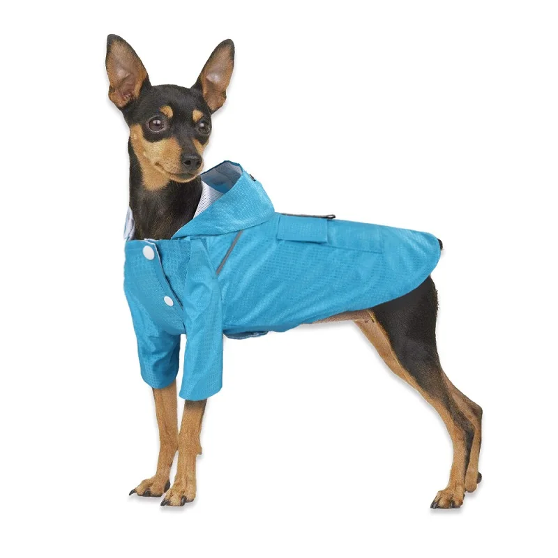 Открытый Pet дождевик для маленьких собак водонепроницаемый щенок одежда пальто с капюшоном дождевик Светоотражающий Средний Собака пончо дышащая сетка