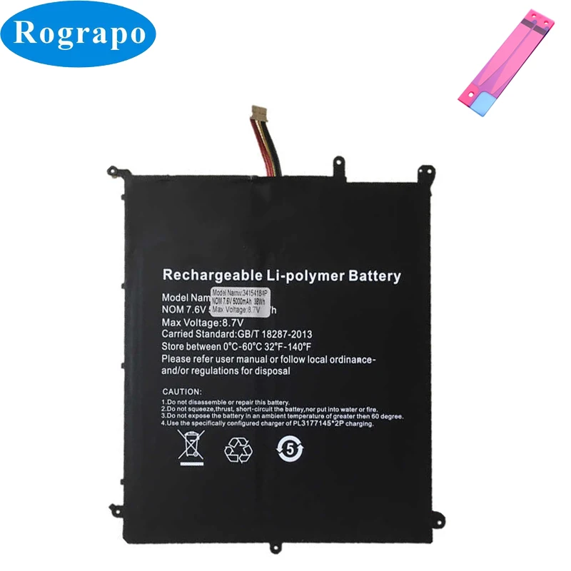Genuine Ultraportabil Bateria do Portátil para Chuwi Aerobook pc de Fios 5000mah Hw34154184 34154184 G139 Cwi547 Cwi510 38wh Novo