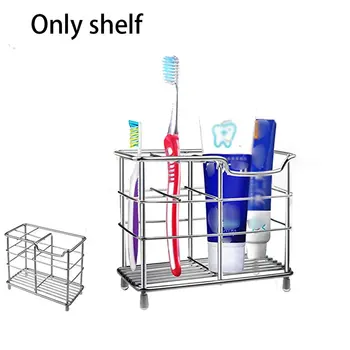 

Durable And Beautiful Non-Slip Stainless Steel Lattice Toothpaste And Toothbrush Storage Rack For Household Use