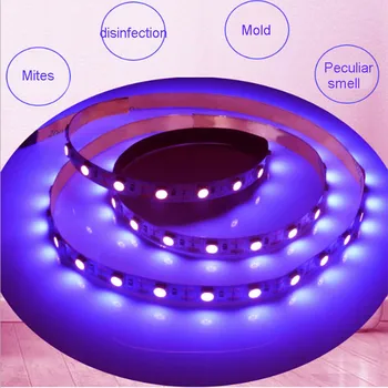 

Disinfection Sterilize UV LED Black light bar 5M 5050 Integrated Bulb Portable Bar LED Strip Lights For wardrobe shoe rack light