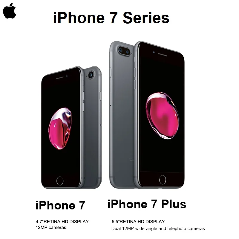 Оригинальный оригинальный Apple iPhone 7/7 Plus дисплей 4 7/5 5 &quotRetina A10 сенсорный ID камера 12