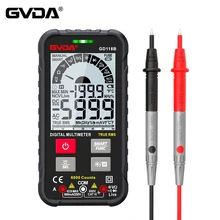 GVDA Digital Multimeter True RMS AC DC Capacitance Tester Ohm Hz Meter NCV Voltage Temperature Tester Smart Universal Multimetro