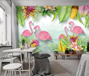 

[Self-Adhesive] 3D Flamingo 184107 Wall Paper mural Wall Print Decal Wall Murals