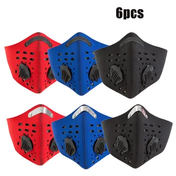

6PC Activated Carbon PM2.5 Earloop Mouth Mask Outdoor Mouth Face Cover Unisex Face Mask Running Comfortable Protection Mask