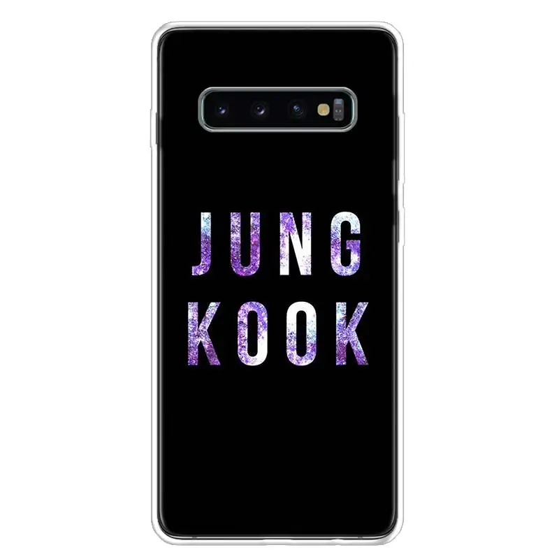 Jungkook Kpop крышка чехол для телефона для samsung Galaxy S10+ Note 10 9 8 S9 S8 J4 J6 J8 плюс S7 S6 корпус под плетенную сумку - Цвет: TW034-8