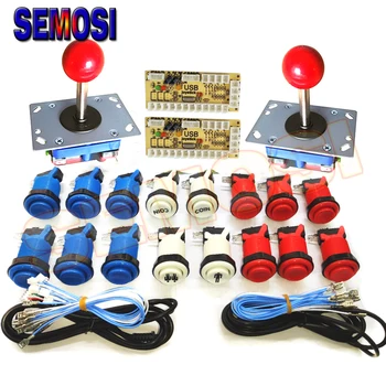 

Arcade DIY KIT Joystick HAPP Type COIN 2 Player Push Button With Micro Switch And Zero delay USB encoder for Arcade Machine