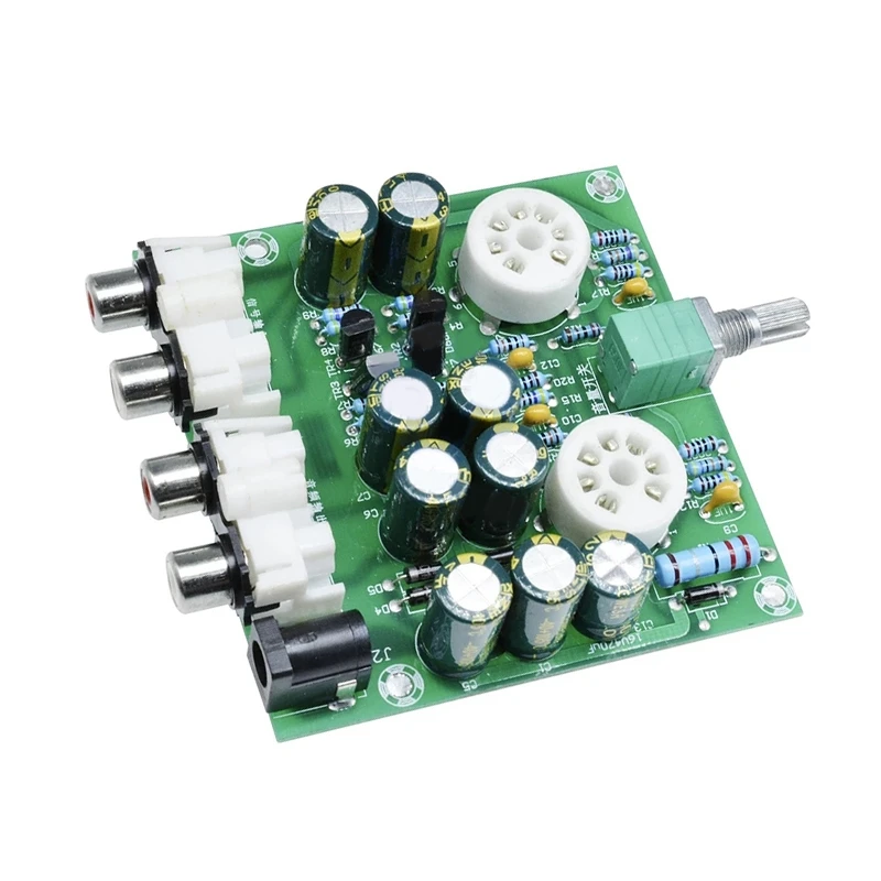 AC 12V 6J2 Tube Fever Pre Amplifier Preamp AMP Pre Amplifier Board Headphone Buffer Module Stereo Potentiometer Valve
