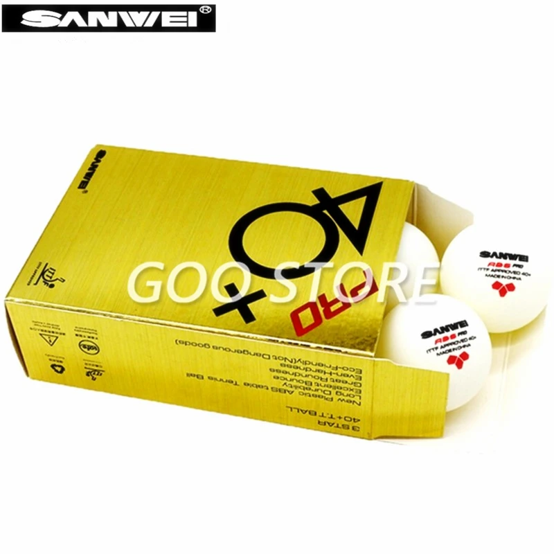 

SANWEI 3-Star Table Tennis Ball ABS PRO ITTF Approved New Material Plastic SANWEI Ping Pong Balls Poly Ball