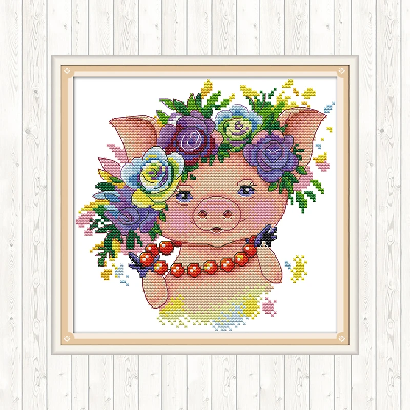 Наборы для вышивки крестиком Pretty Pig наборы рукоделия вышивка Dmc 14ct 11CT | Дом и сад