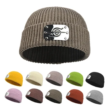 

2020 Winter Rebellion Naruto badge Cute Hats Fashion elasticity Skullies & Beanies