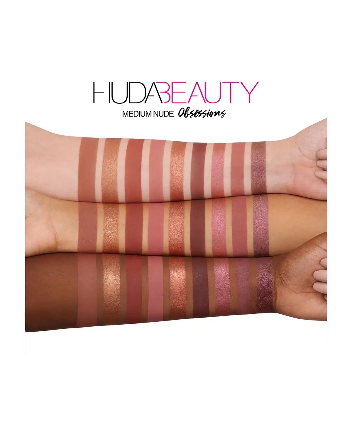 Huda beauty, средние, телесные, Obsessions, 9 цветов, тени для век, матовые, блестящие, тени для век, пудра, телесный хайлайтер, инструмент для макияжа, хайлайтер