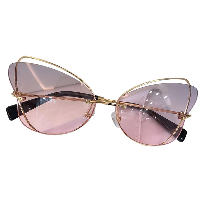 No6 Sunglasses Новинка, солнцезащитные очки с бабочкой, женские роскошные модные дизайнерские очки с блестящим украшением, высококачественные солнцезащитные очки - Цвет линз: No6 Sunglasses