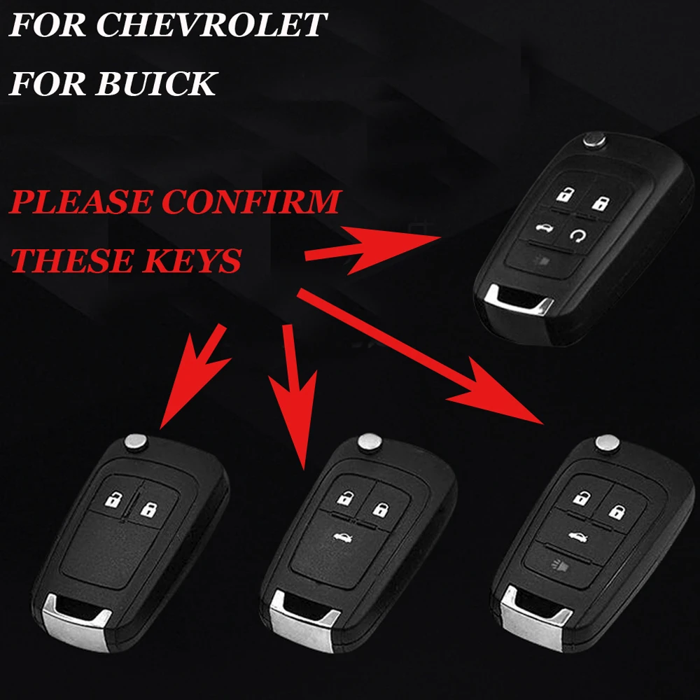 2/3/4/5 автомобиля кнопки флип складной ключ-брелок чехол в виде ракушки для Buick Chevrolet Trax Lova Малибу для Cruze Chevy Corsa Antara Meriva