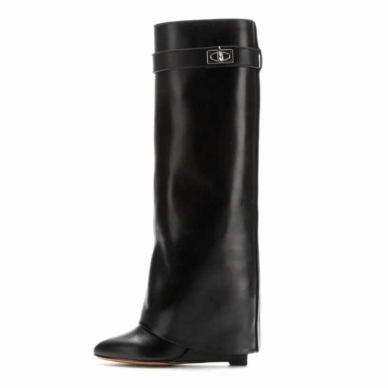 Fold over knee high boots Clearance