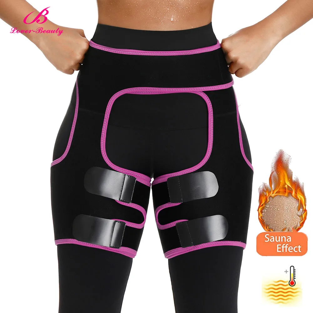 Women Sweat Thigh Trimmers Leg Shaper Neoprene Slimming Belt Control Fat Burning 
