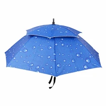 Синий Водонепроницаемый Анти-УФ зонтик шляпа пляжная голова палатка солнечные укрытия портативный 80 см солнцезащитный козырек Открытый Кемпинг Рыбалка Пешие прогулки