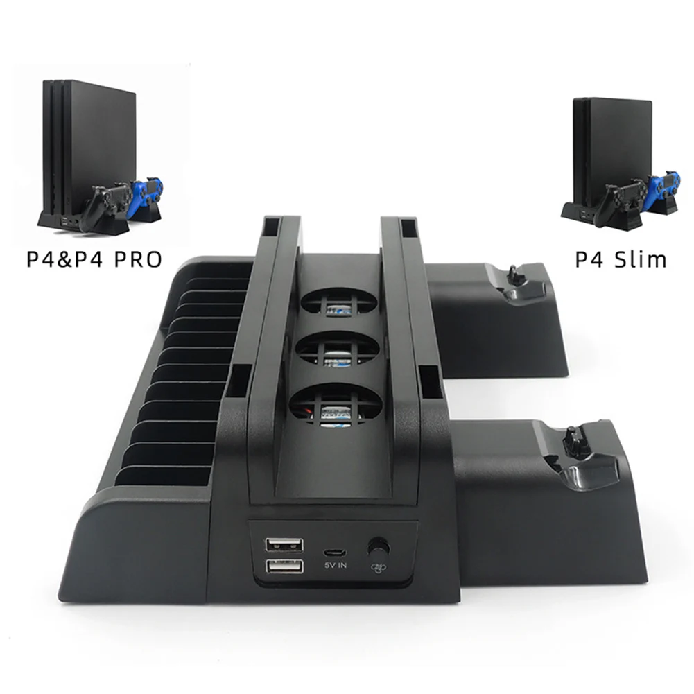 Desk Stable Vertical Stand Dual Controller Charger Replacement Game Console Professional Cooling Fan Easy Installed DIY Durable