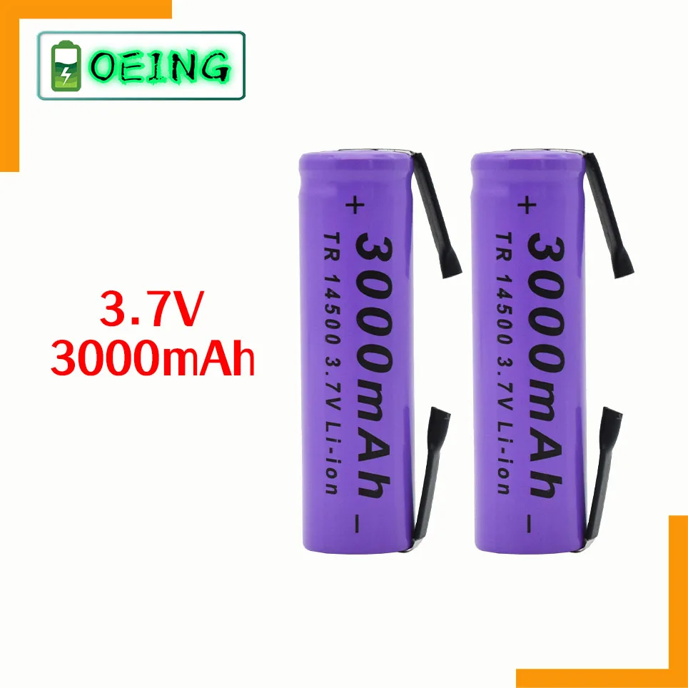 NEW EST 14500 Lithium Battery 3.7V 2700mAh Rechargeable Batteries Welding Nickel Sheet bateria For Torch LED Flashlight Toy | Электроника