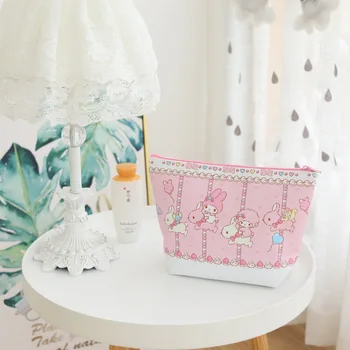 

Anime Little Twin Stars My Melody Cinnamoroll Kuromi Women Zipper PU Cosmetic Bag Organizer PortableTravel Toiletry Storage Bags