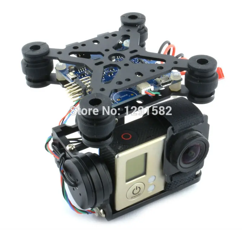 

Hot RTF 2 Axis Brushless Gimbal Camera Mount w/ BGC 3.12 / storm32 Controller Board 2204 260kv Motor for Gopro 2 3 3+ 4 Carmera