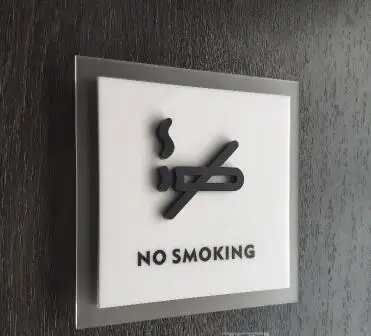 3D акриловые наклейки на стену Предупреждение Signage общественные места Туалет курение, Wi-Fi, знак выхода офисная доска изготовленный на заказ адрес дверная табличка - Цвет: A