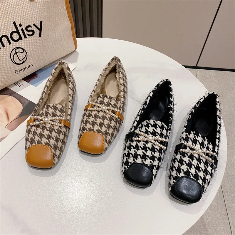 2021 Women Winter Warm Loafers Ladies Short Plush Flats Female Slip On Casual Shoes Comfort Soft Moccasin Multicolor Ballet shoe