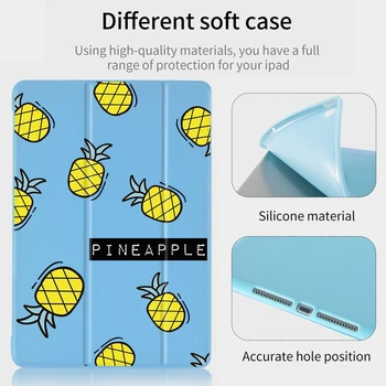 

For iPad Mini 1 2 3 Case Cartoon Pineapple iPad Funda Soft Silicone Back Coque Protective Cover iPad 7th Generation Case Air 1 2