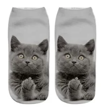 Новинка; носки с 3D изображением кота, головы, пальца, персонажа мультфильма; модные носки; трендовые невидимые лодочки; носки хлопковые Повседневные носки