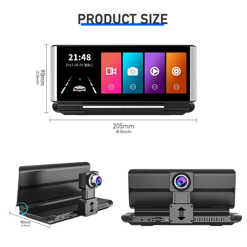 

Dash Cam DVR IPS FHD 1080P Car Camera Dashboard Auto Video Recorder