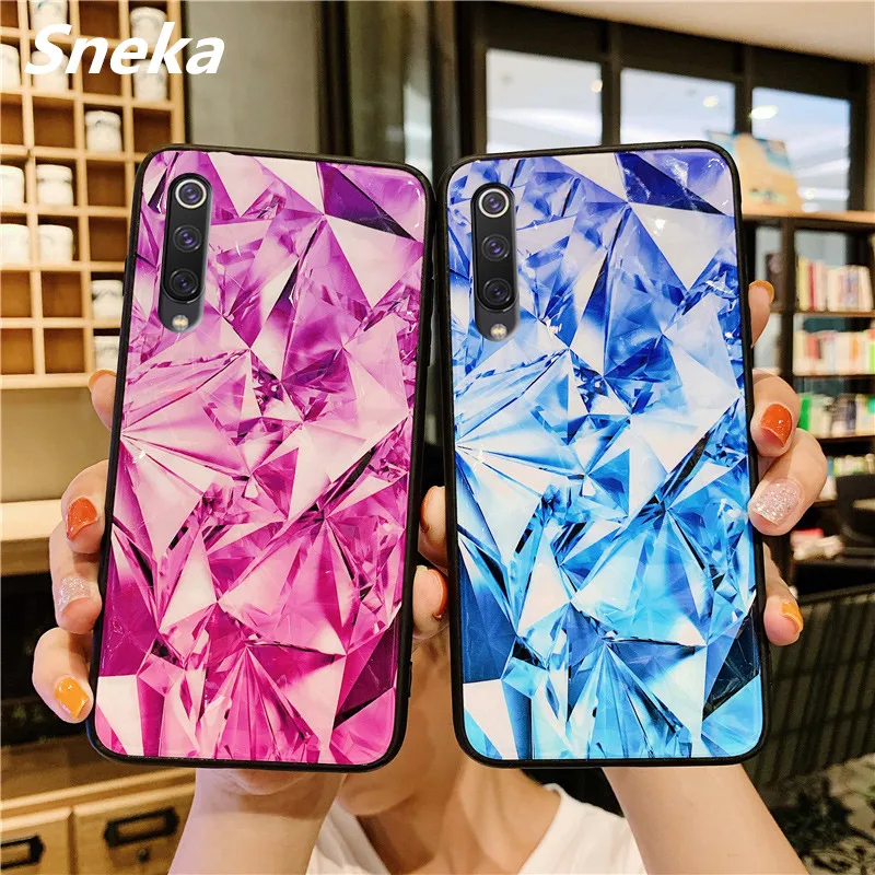 Роскошный чехол для телефона с ромбовидным узором Xiaomi 9 SE CC9 A3 Lite Redmi Note 7 K20 Pro 3D