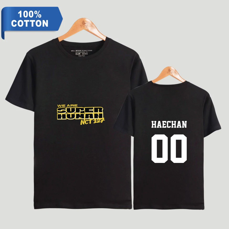 NCT 127 New WE ARE SUPERHUMAN Summer Short Sleeve T-Shirt 2019 New Hot Street Trend T-Shirt New 100% Cotton T-Shirt