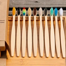 Bamboo Зубная щетка экологически чистая Мягкая Щетина зубная щетка для взрослых es для ухода за полостью рта Высокое качество Быстрая