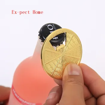 

50pcs/lot Gold Citrus Slice Metal Bottle Opener Wedding Souvenirs Party Return Gifts for Guests